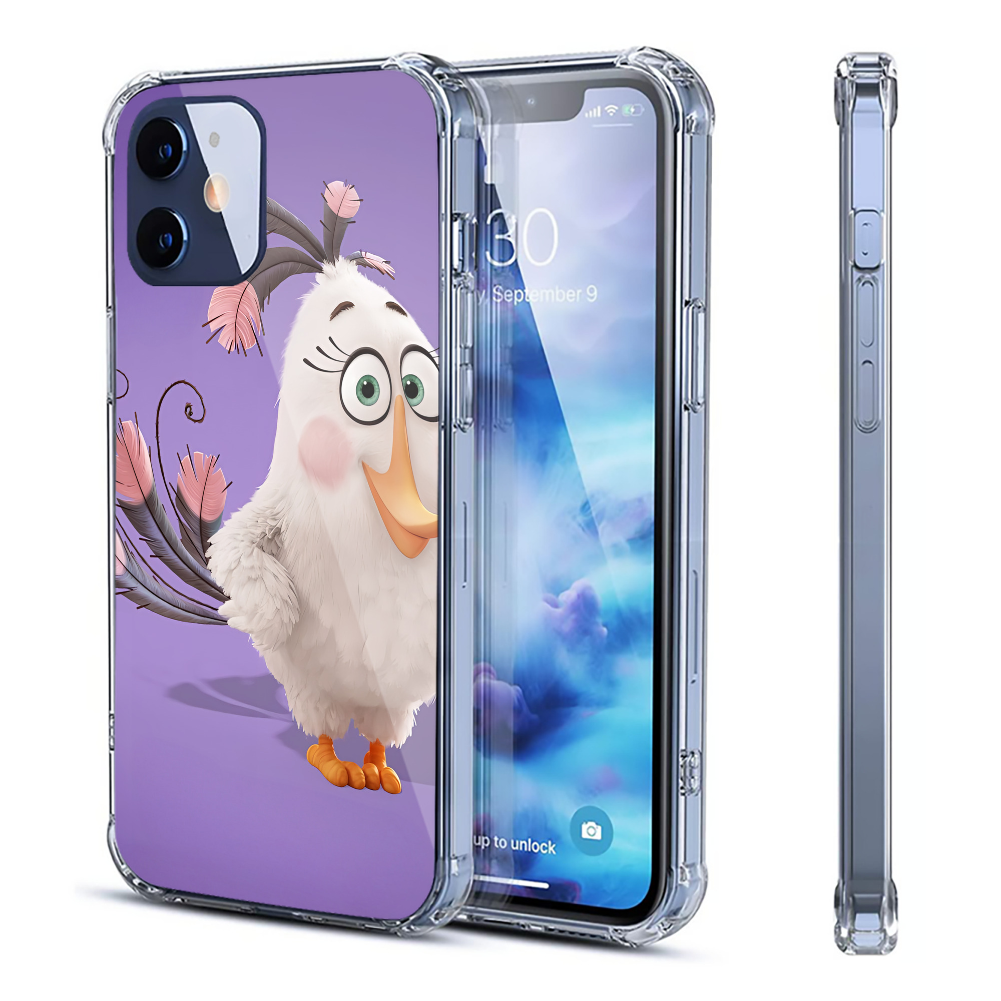 （画像用） Angry Birds アングリーバード 【iPhone 12シリーズ対応】透明スマホケース（クリアソフトケース）
